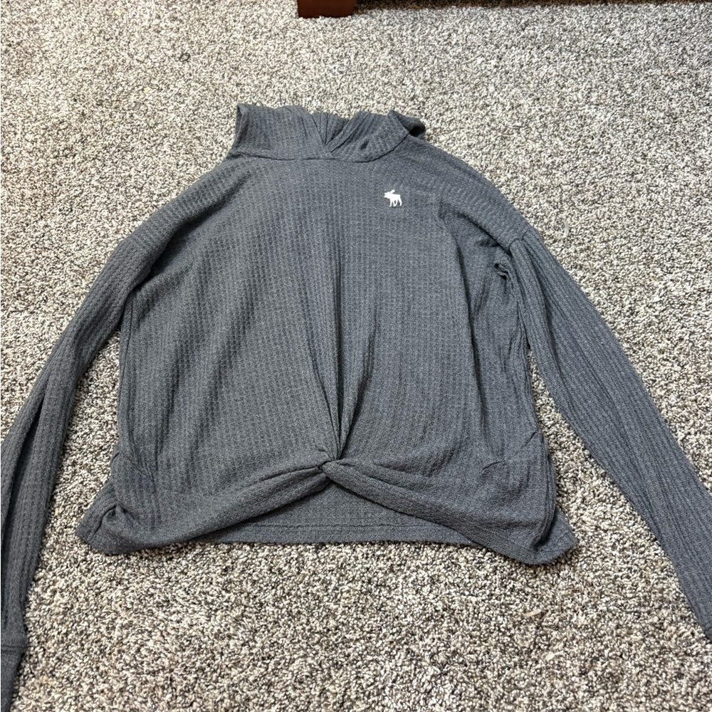Abercrombie Kids Charcoal Knit Shirt w/ hood